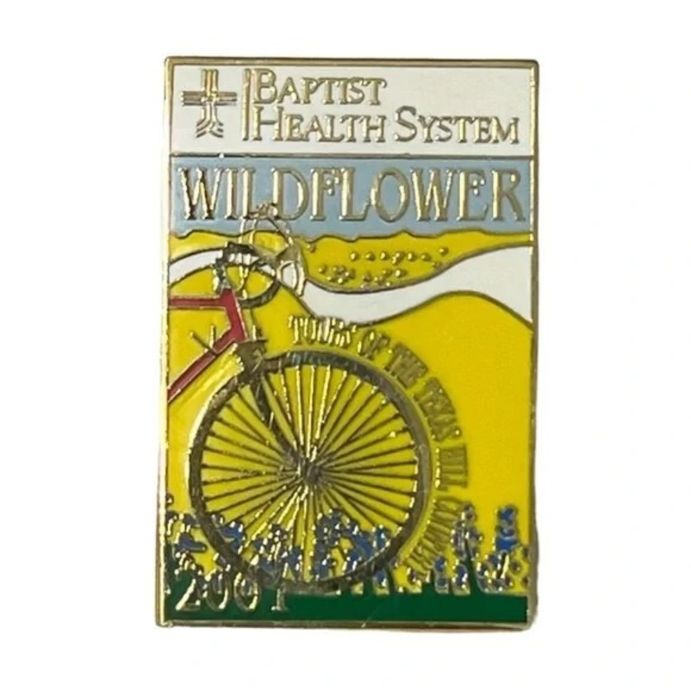 Wildflower Tours of the Texas Hill Country Baptist‎ Health System 2001 Vtg Pin